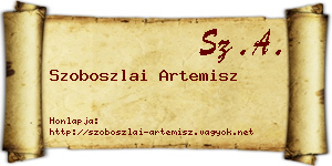 Szoboszlai Artemisz névjegykártya